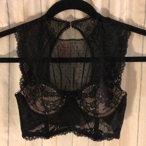 NWT Black Lace High Neck Crop Top/Bralette